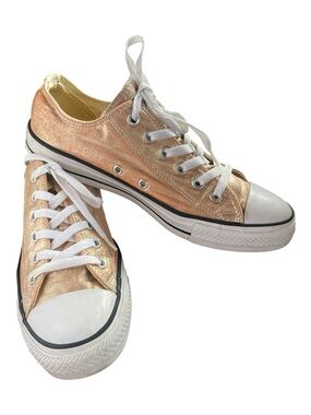 SALE Converse Metallic Rose Gold Low Top Sneakers